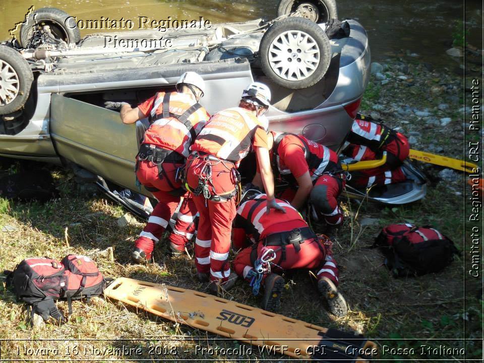 Novara 16 Novembre 2018 - Protocollo VVFF e CRI - Croce Rossa Italiana- Comitato Regionale del Piemonte