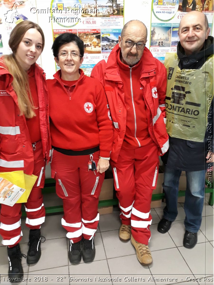 Galliate 24 Novembre 2018 - 22 Giornata Nazionale Colletta Alimentare - Croce Rossa Italiana- Comitato Regionale del Piemonte
