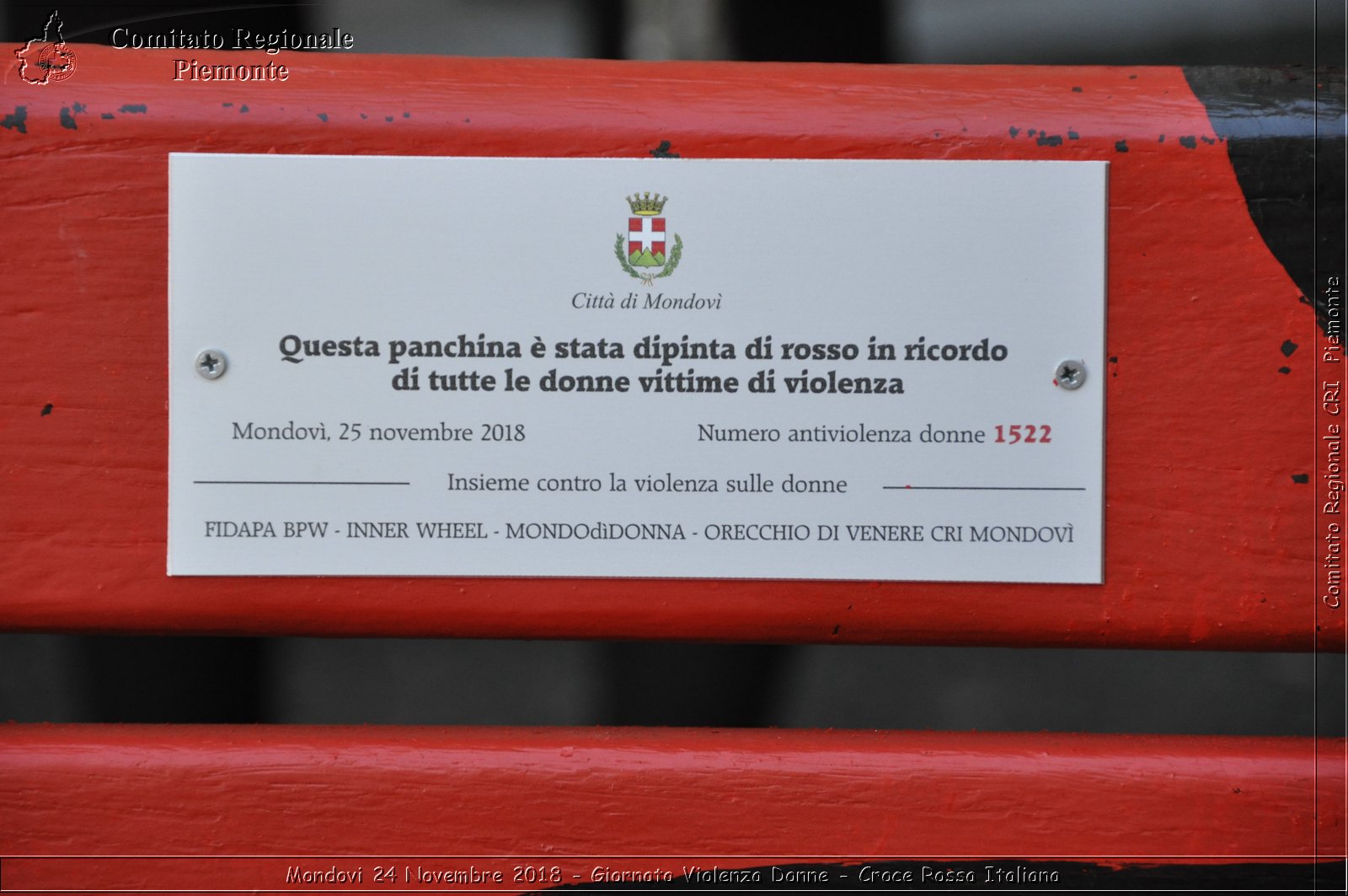 Mondovi 24 Novembre 2018 - Giornata Violenza Donne - Croce Rossa Italiana- Comitato Regionale del Piemonte