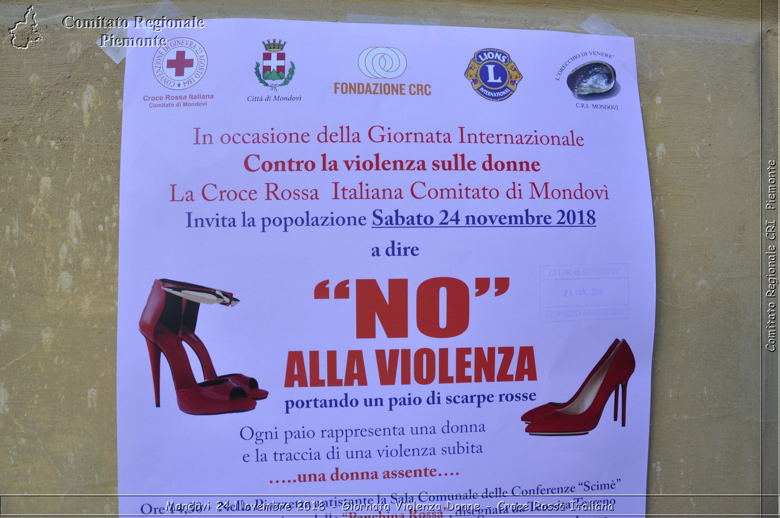 Mondovi 24 Novembre 2018 - Giornata Violenza Donne - Croce Rossa Italiana- Comitato Regionale del Piemonte