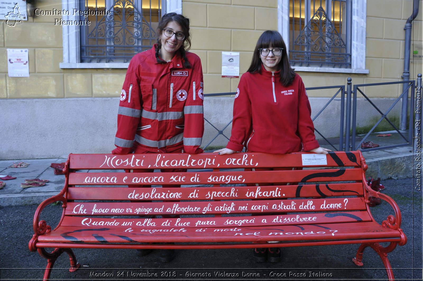 Mondovi 24 Novembre 2018 - Giornata Violenza Donne - Croce Rossa Italiana- Comitato Regionale del Piemonte