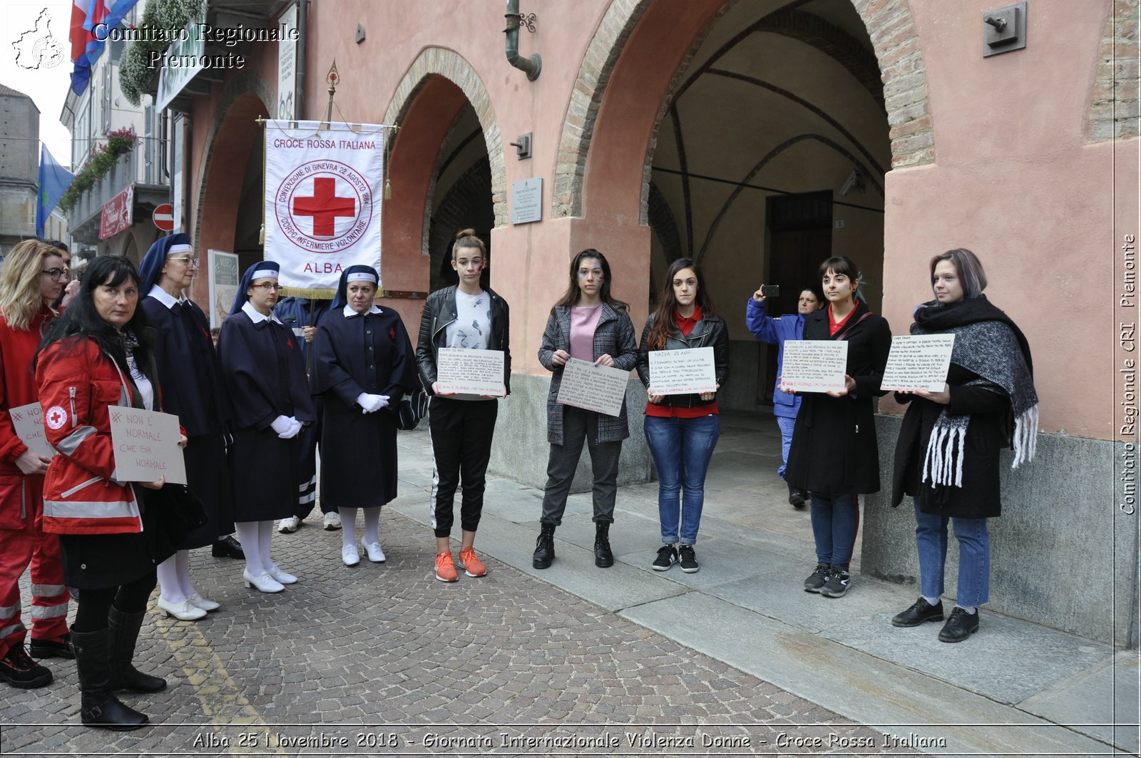 Alba 25 Novembre 2018 - Giornata Internazionale Violenza Donne - Croce Rossa Italiana- Comitato Regionale del Piemonte