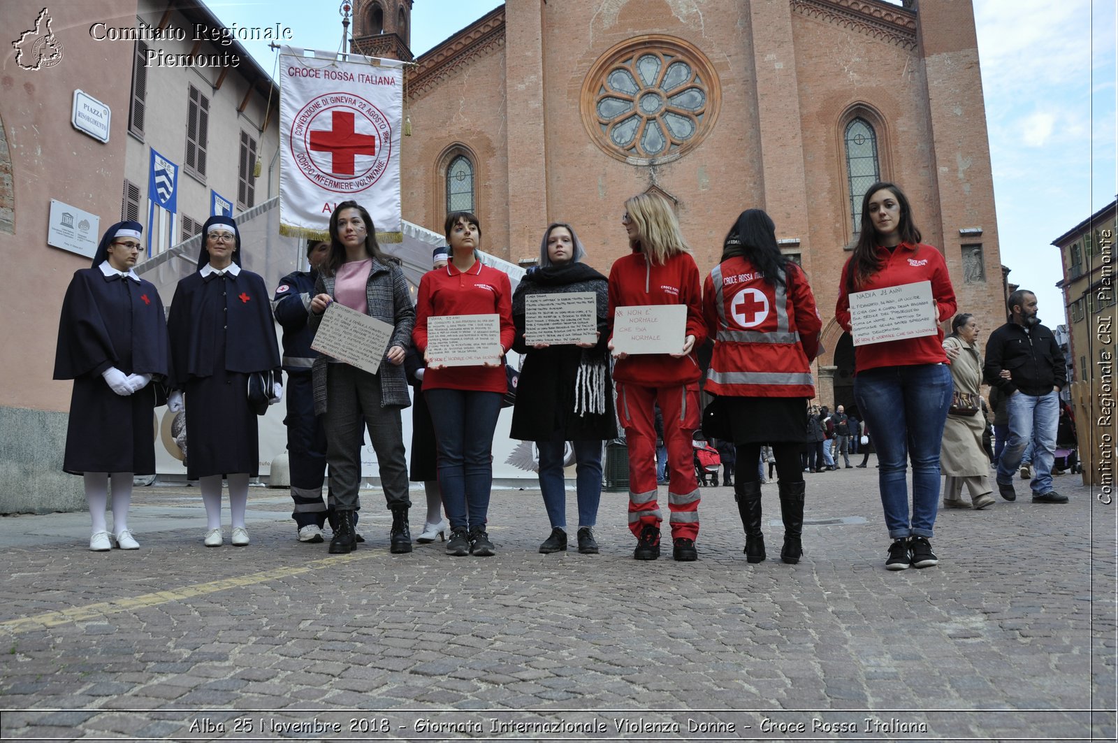 Alba 25 Novembre 2018 - Giornata Internazionale Violenza Donne - Croce Rossa Italiana- Comitato Regionale del Piemonte