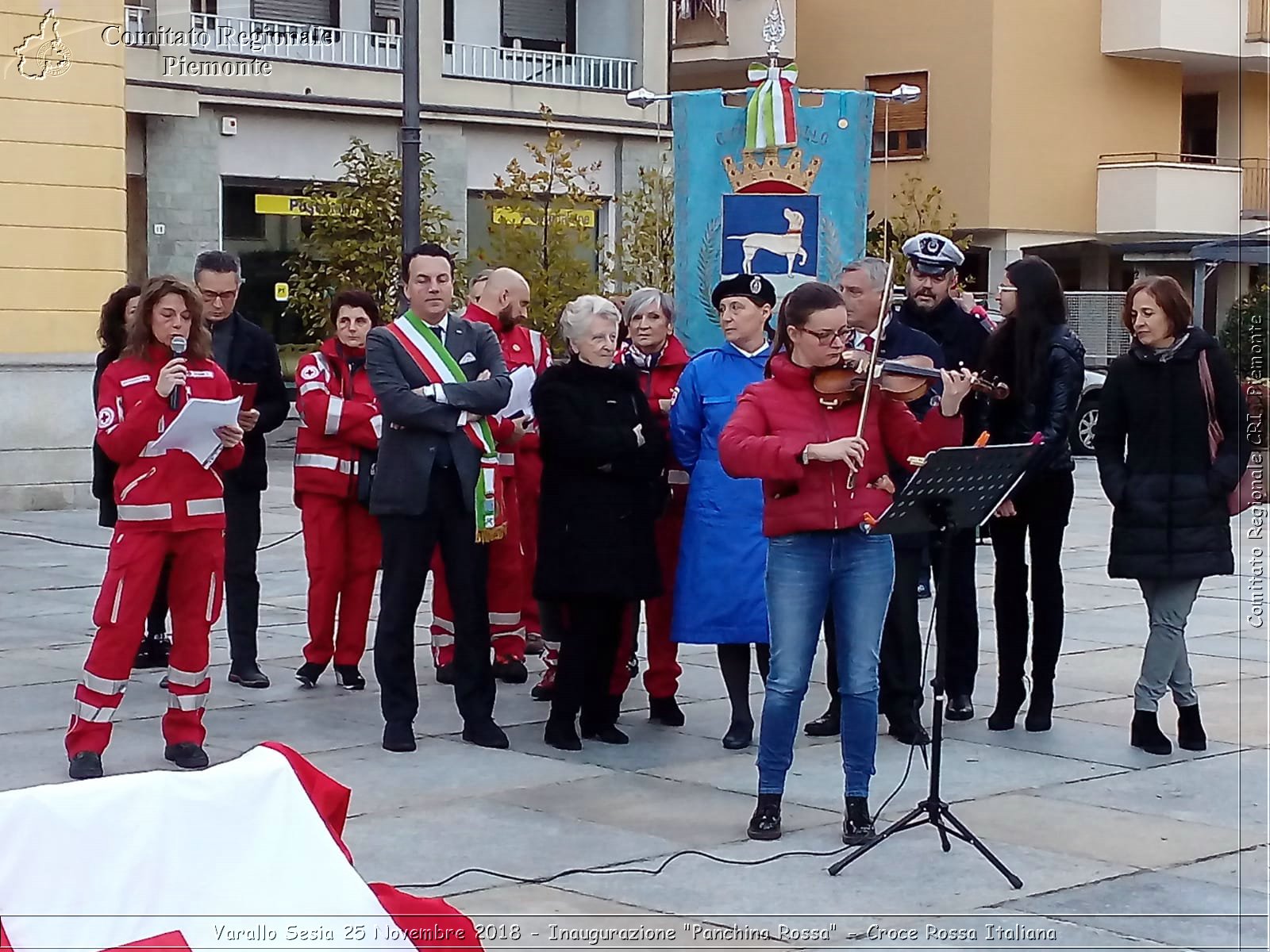 Varallo Sesia 25 Novembre 2018 - Inaugurazione "Panchina Rossa" - Croce Rossa Italiana- Comitato Regionale del Piemonte