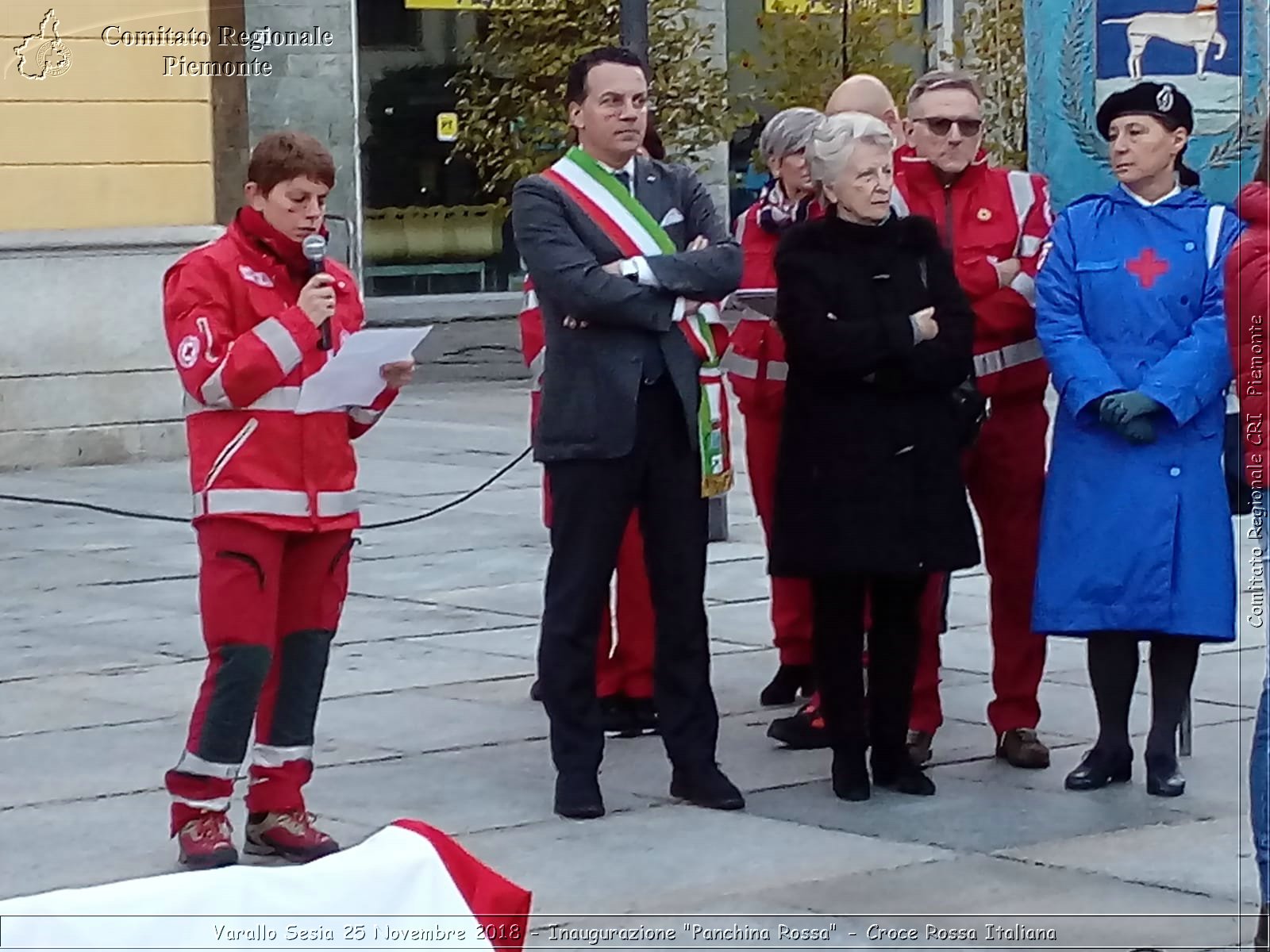 Varallo Sesia 25 Novembre 2018 - Inaugurazione "Panchina Rossa" - Croce Rossa Italiana- Comitato Regionale del Piemonte