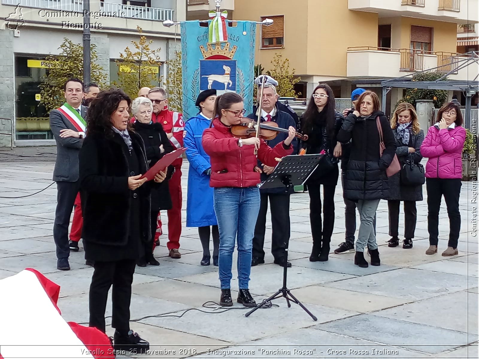 Varallo Sesia 25 Novembre 2018 - Inaugurazione "Panchina Rossa" - Croce Rossa Italiana- Comitato Regionale del Piemonte