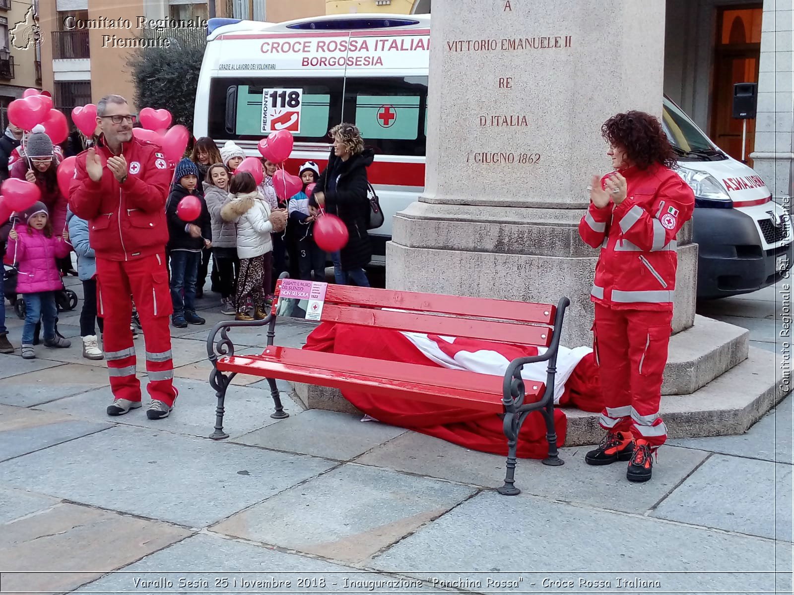 Varallo Sesia 25 Novembre 2018 - Inaugurazione "Panchina Rossa" - Croce Rossa Italiana- Comitato Regionale del Piemonte