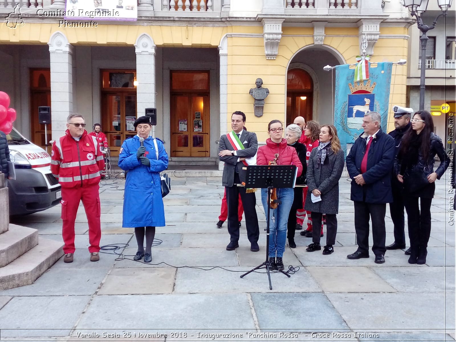 Varallo Sesia 25 Novembre 2018 - Inaugurazione "Panchina Rossa" - Croce Rossa Italiana- Comitato Regionale del Piemonte