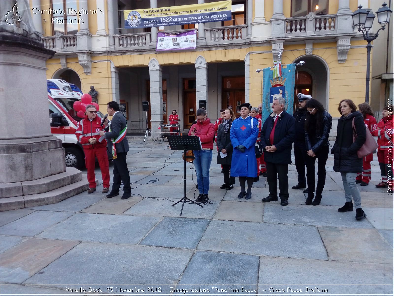 Varallo Sesia 25 Novembre 2018 - Inaugurazione "Panchina Rossa" - Croce Rossa Italiana- Comitato Regionale del Piemonte