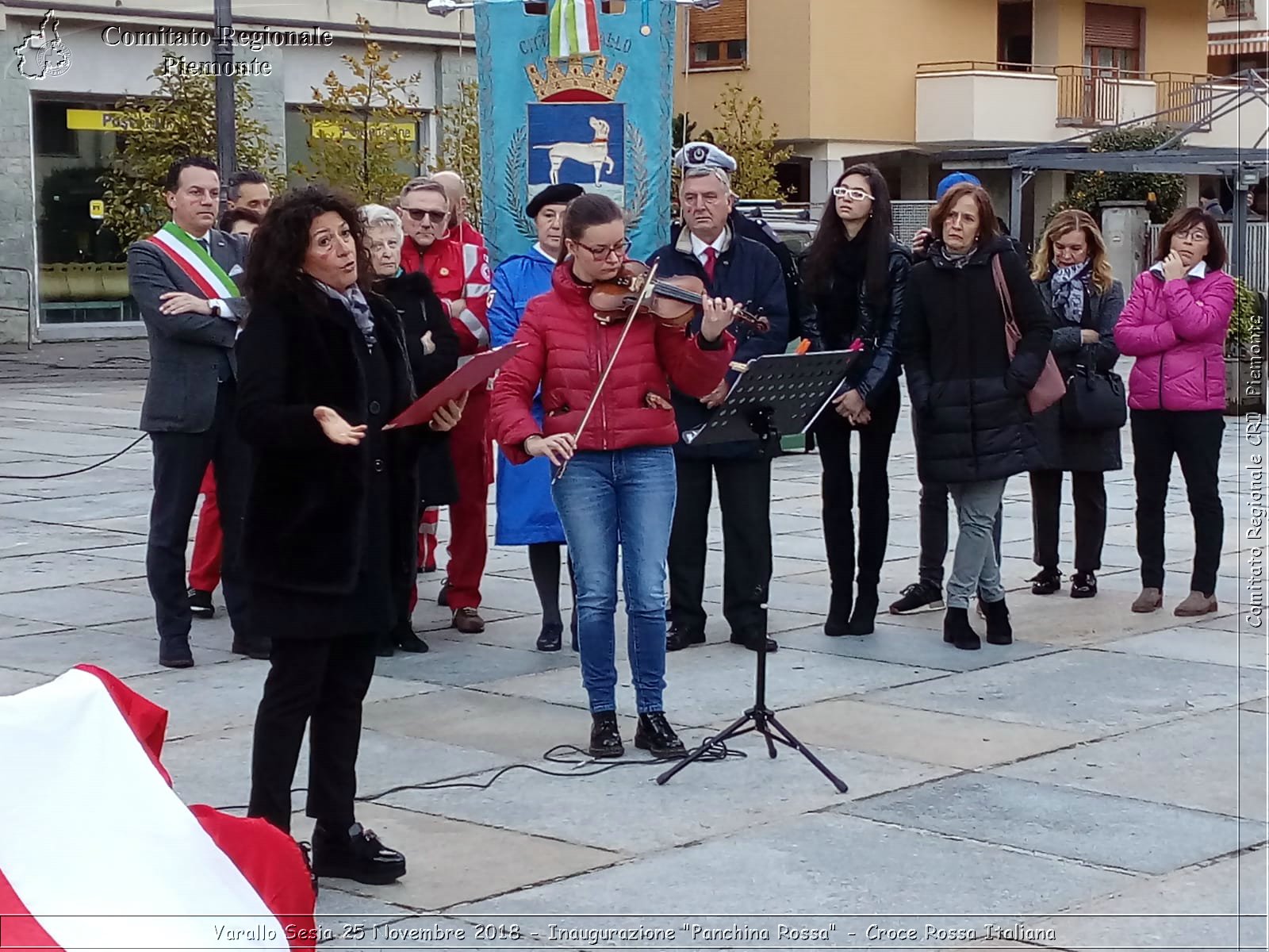 Varallo Sesia 25 Novembre 2018 - Inaugurazione "Panchina Rossa" - Croce Rossa Italiana- Comitato Regionale del Piemonte