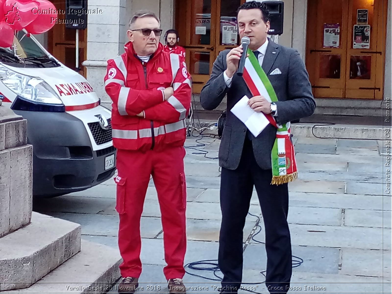 Varallo Sesia 25 Novembre 2018 - Inaugurazione "Panchina Rossa" - Croce Rossa Italiana- Comitato Regionale del Piemonte