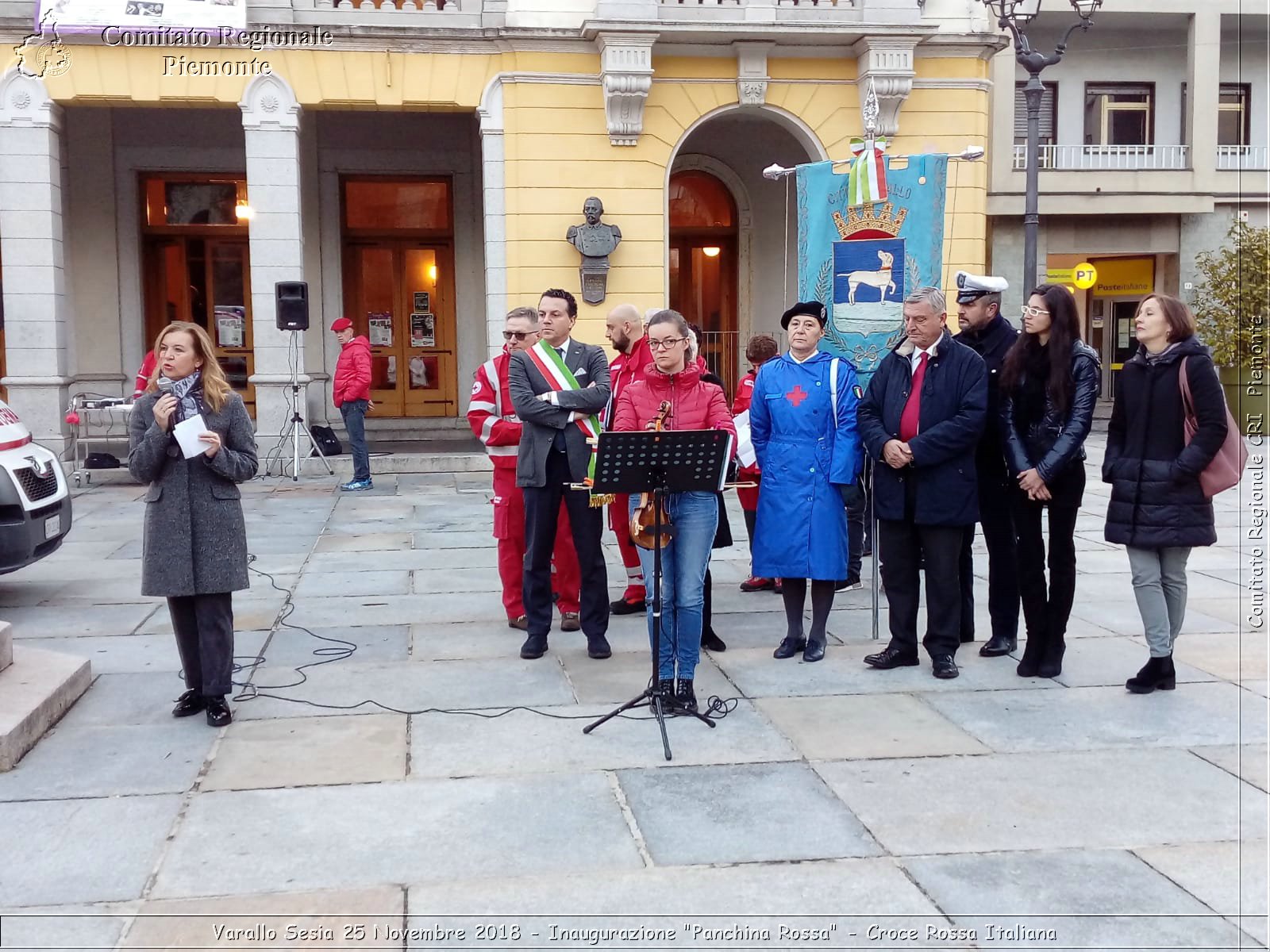 Varallo Sesia 25 Novembre 2018 - Inaugurazione "Panchina Rossa" - Croce Rossa Italiana- Comitato Regionale del Piemonte