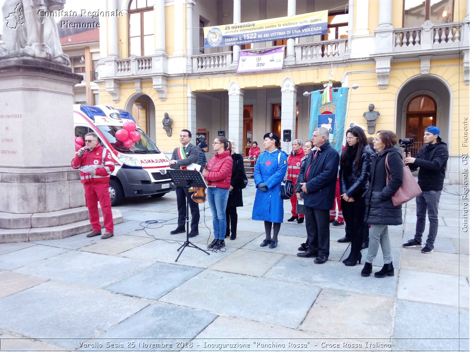 Varallo Sesia 25 Novembre 2018 - Inaugurazione "Panchina Rossa" - Croce Rossa Italiana- Comitato Regionale del Piemonte