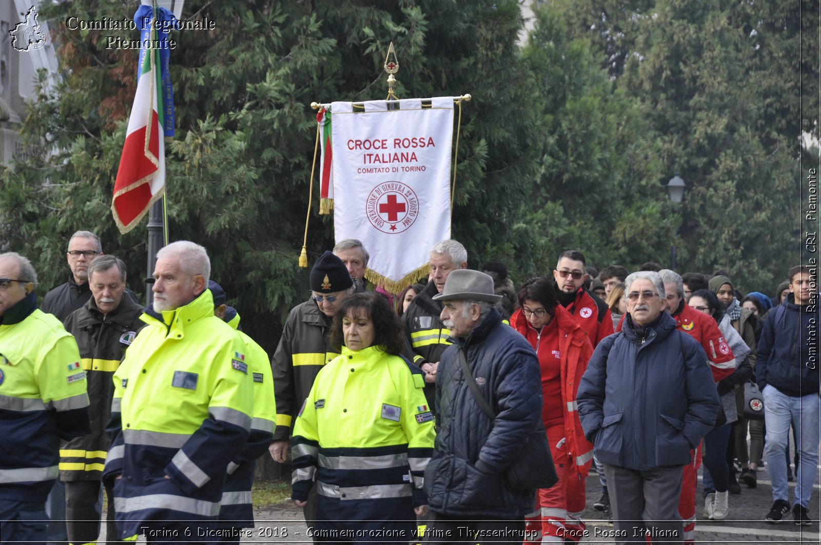 Torino 6 Dicembre 2018 - Commemorazione vittime Thyssenkrupp - Croce Rossa Italiana- Comitato Regionale del Piemonte