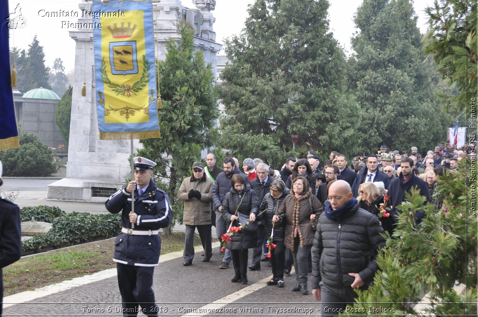 Torino 6 Dicembre 2018 - Commemorazione vittime Thyssenkrupp - Croce Rossa Italiana- Comitato Regionale del Piemonte