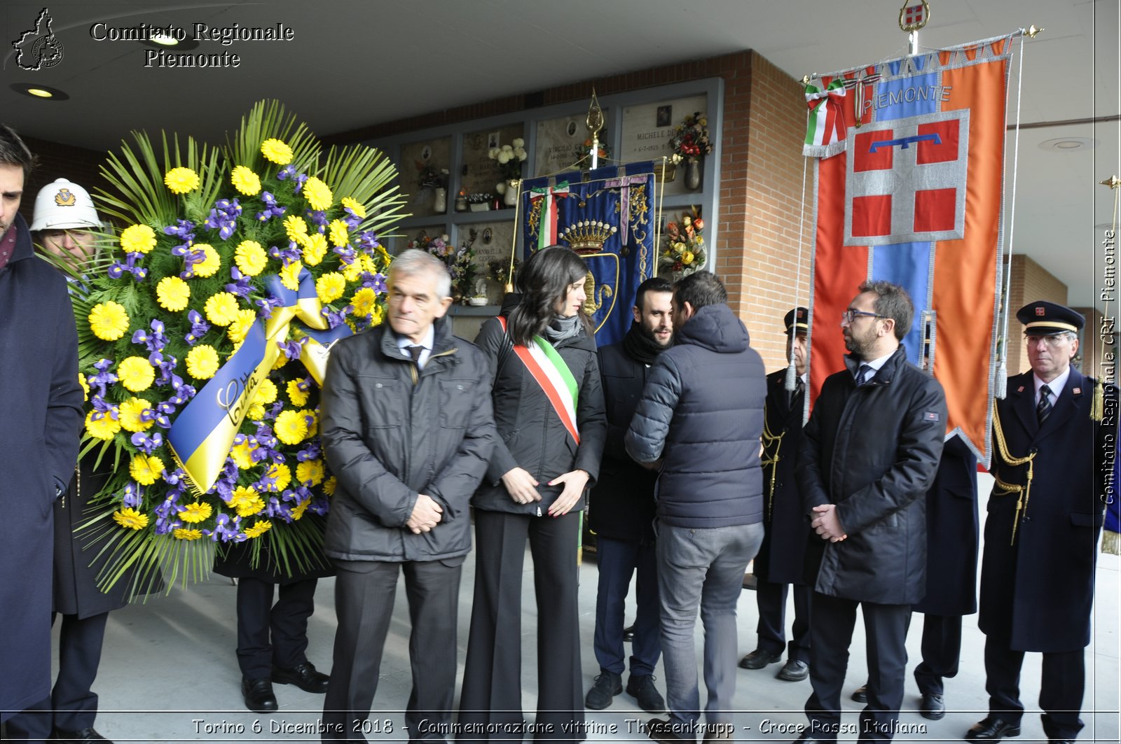 Torino 6 Dicembre 2018 - Commemorazione vittime Thyssenkrupp - Croce Rossa Italiana- Comitato Regionale del Piemonte