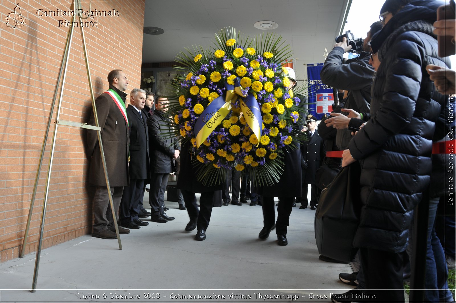 Torino 6 Dicembre 2018 - Commemorazione vittime Thyssenkrupp - Croce Rossa Italiana- Comitato Regionale del Piemonte