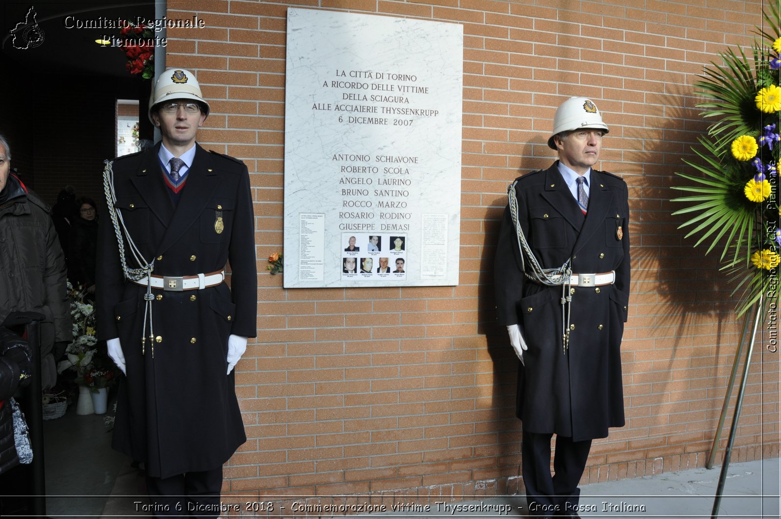 Torino 6 Dicembre 2018 - Commemorazione vittime Thyssenkrupp - Croce Rossa Italiana- Comitato Regionale del Piemonte