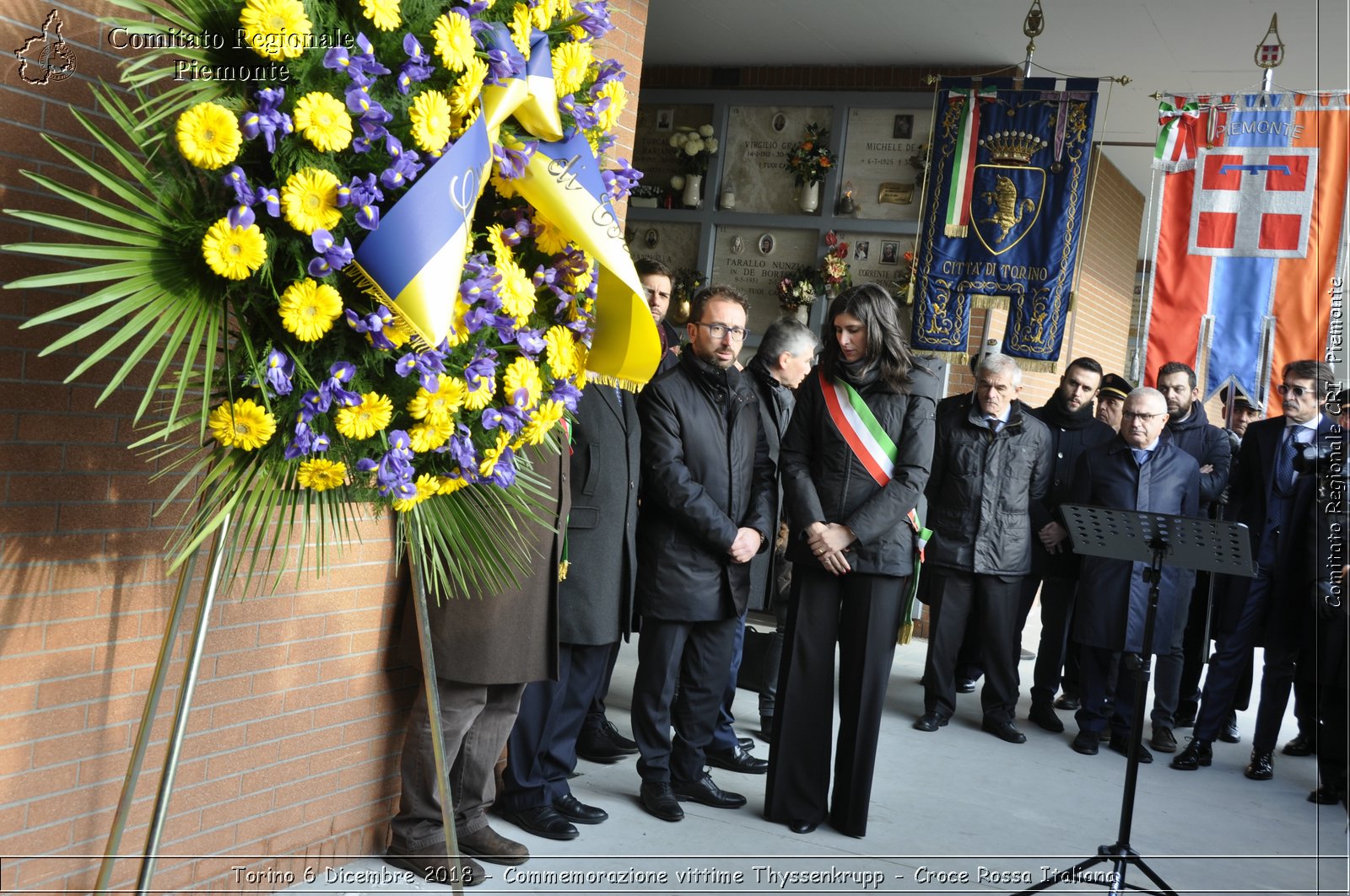 Torino 6 Dicembre 2018 - Commemorazione vittime Thyssenkrupp - Croce Rossa Italiana- Comitato Regionale del Piemonte