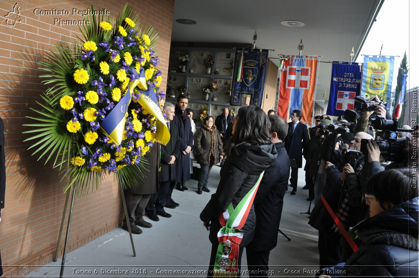 Torino 6 Dicembre 2018 - Commemorazione vittime Thyssenkrupp - Croce Rossa Italiana- Comitato Regionale del Piemonte