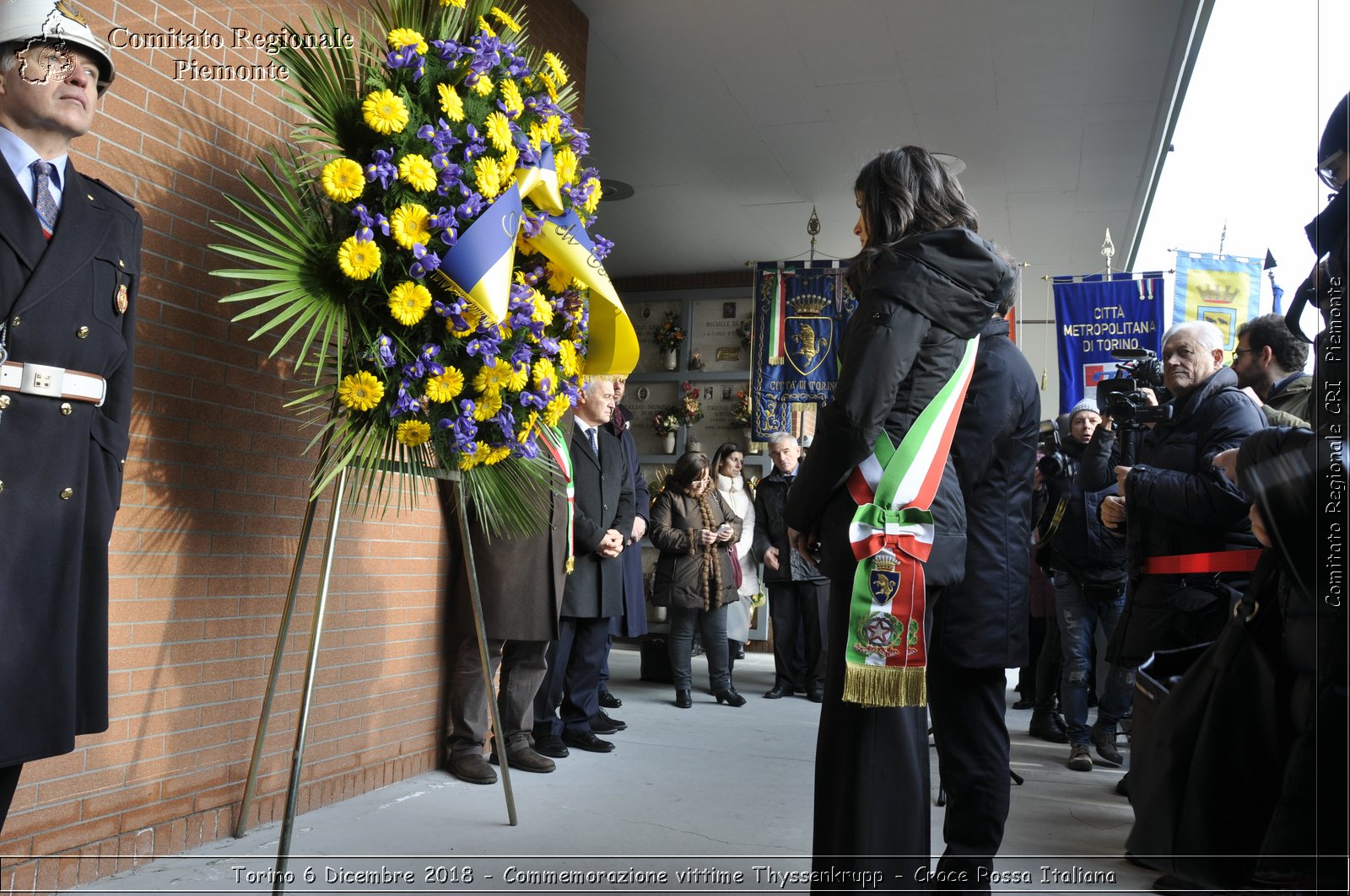 Torino 6 Dicembre 2018 - Commemorazione vittime Thyssenkrupp - Croce Rossa Italiana- Comitato Regionale del Piemonte