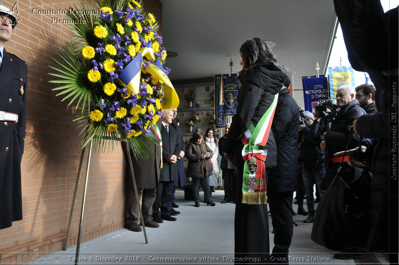 Torino 6 Dicembre 2018 - Commemorazione vittime Thyssenkrupp - Croce Rossa Italiana- Comitato Regionale del Piemonte