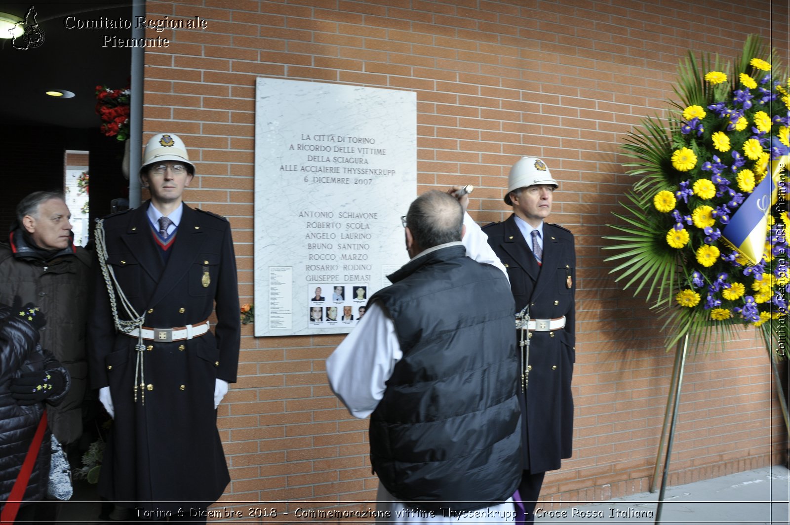 Torino 6 Dicembre 2018 - Commemorazione vittime Thyssenkrupp - Croce Rossa Italiana- Comitato Regionale del Piemonte