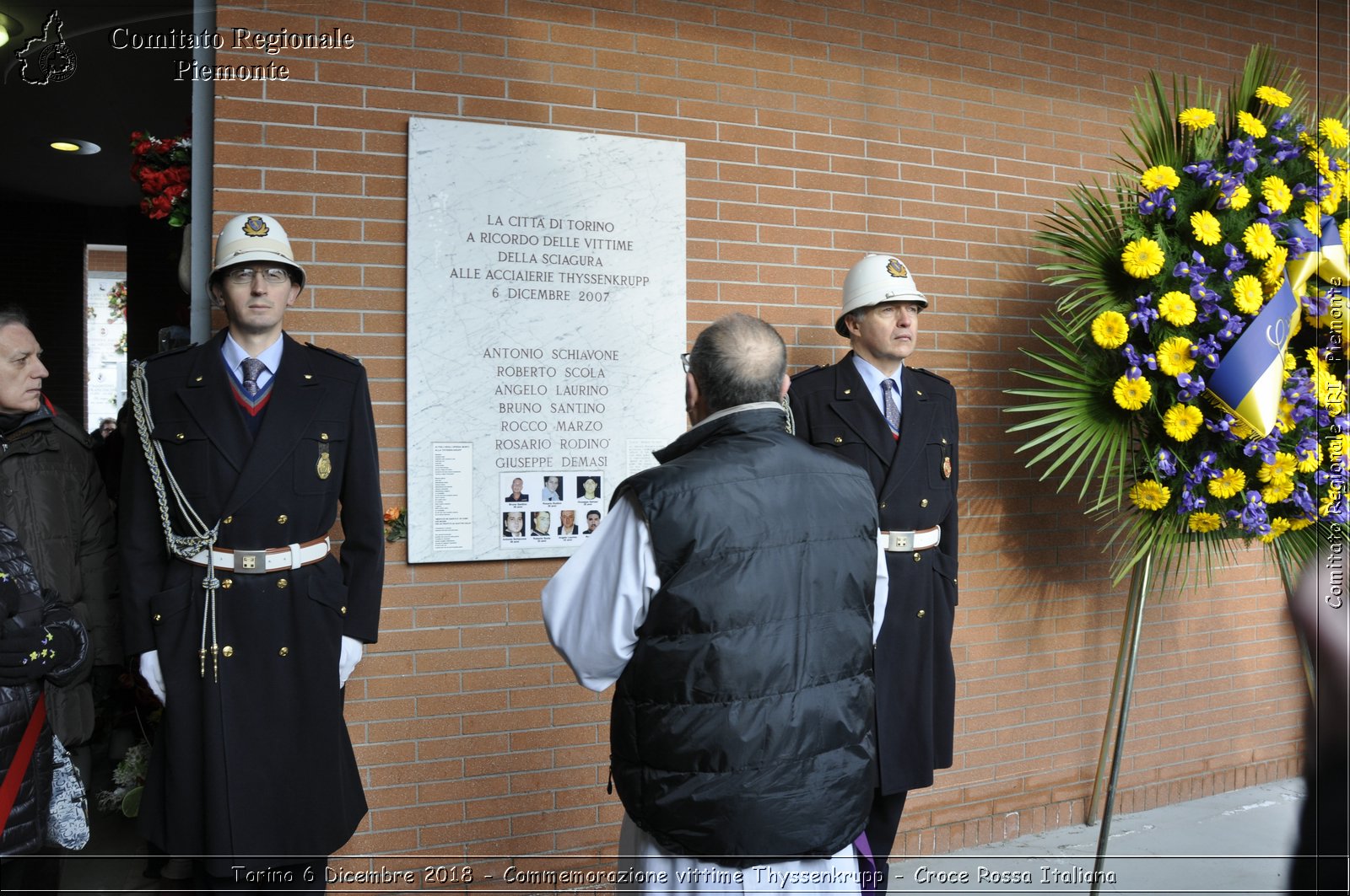 Torino 6 Dicembre 2018 - Commemorazione vittime Thyssenkrupp - Croce Rossa Italiana- Comitato Regionale del Piemonte