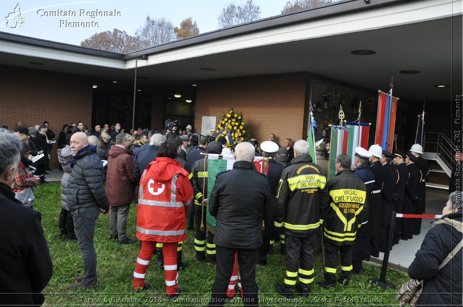 Torino 6 Dicembre 2018 - Commemorazione vittime Thyssenkrupp - Croce Rossa Italiana- Comitato Regionale del Piemonte