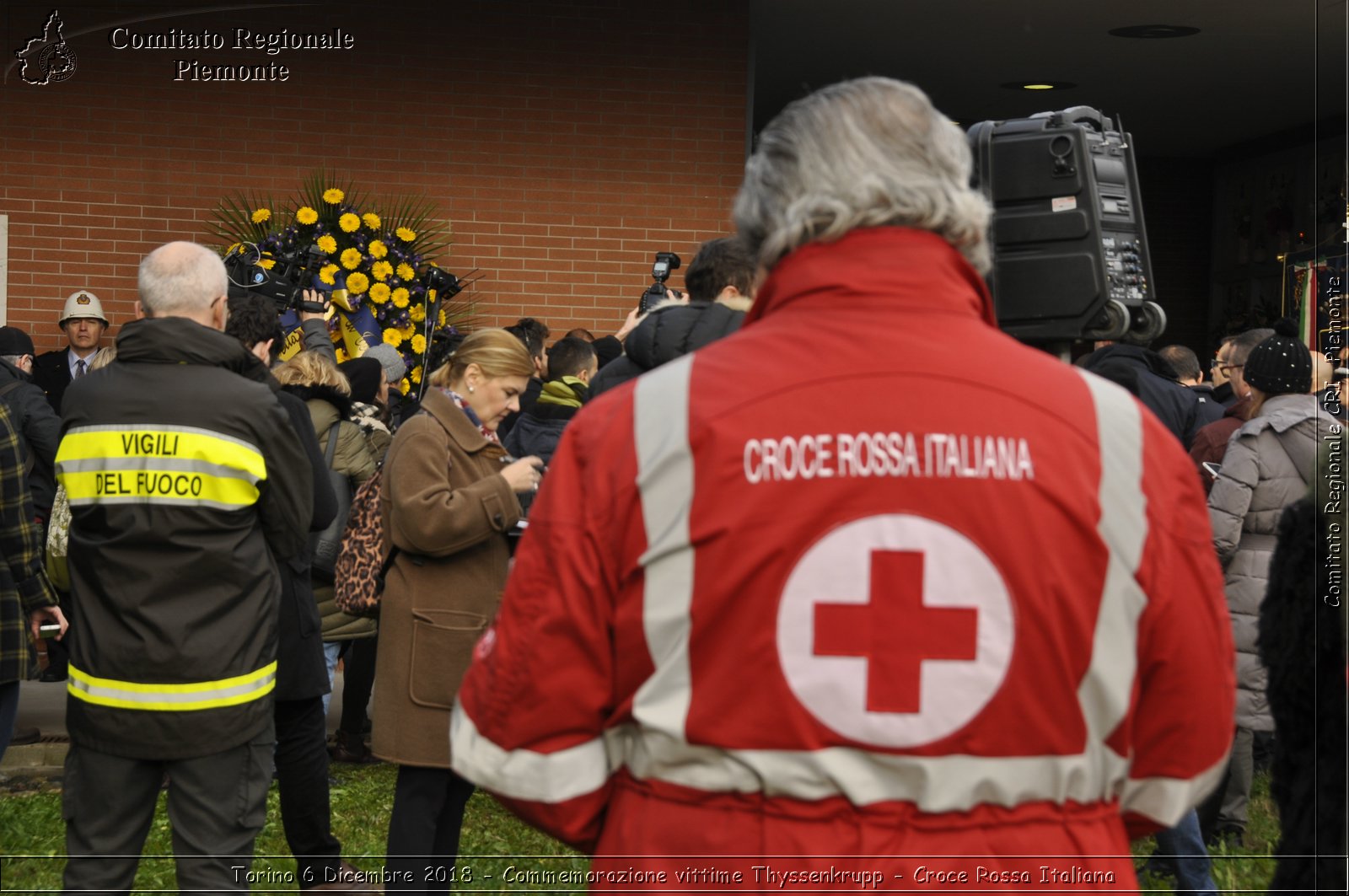 Torino 6 Dicembre 2018 - Commemorazione vittime Thyssenkrupp - Croce Rossa Italiana- Comitato Regionale del Piemonte