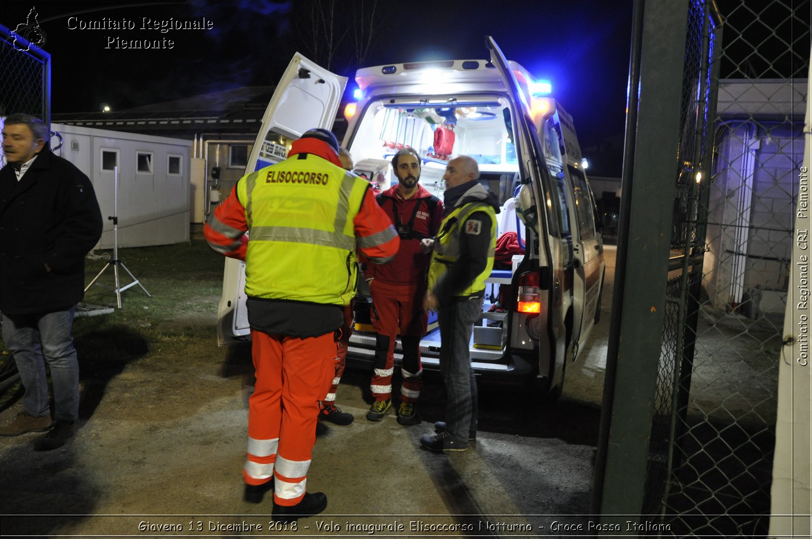 Giaveno 13 Dicembre 2018 - Volo inaugurale Elisoccorso Notturno - Croce Rossa Italiana- Comitato Regionale del Piemonte