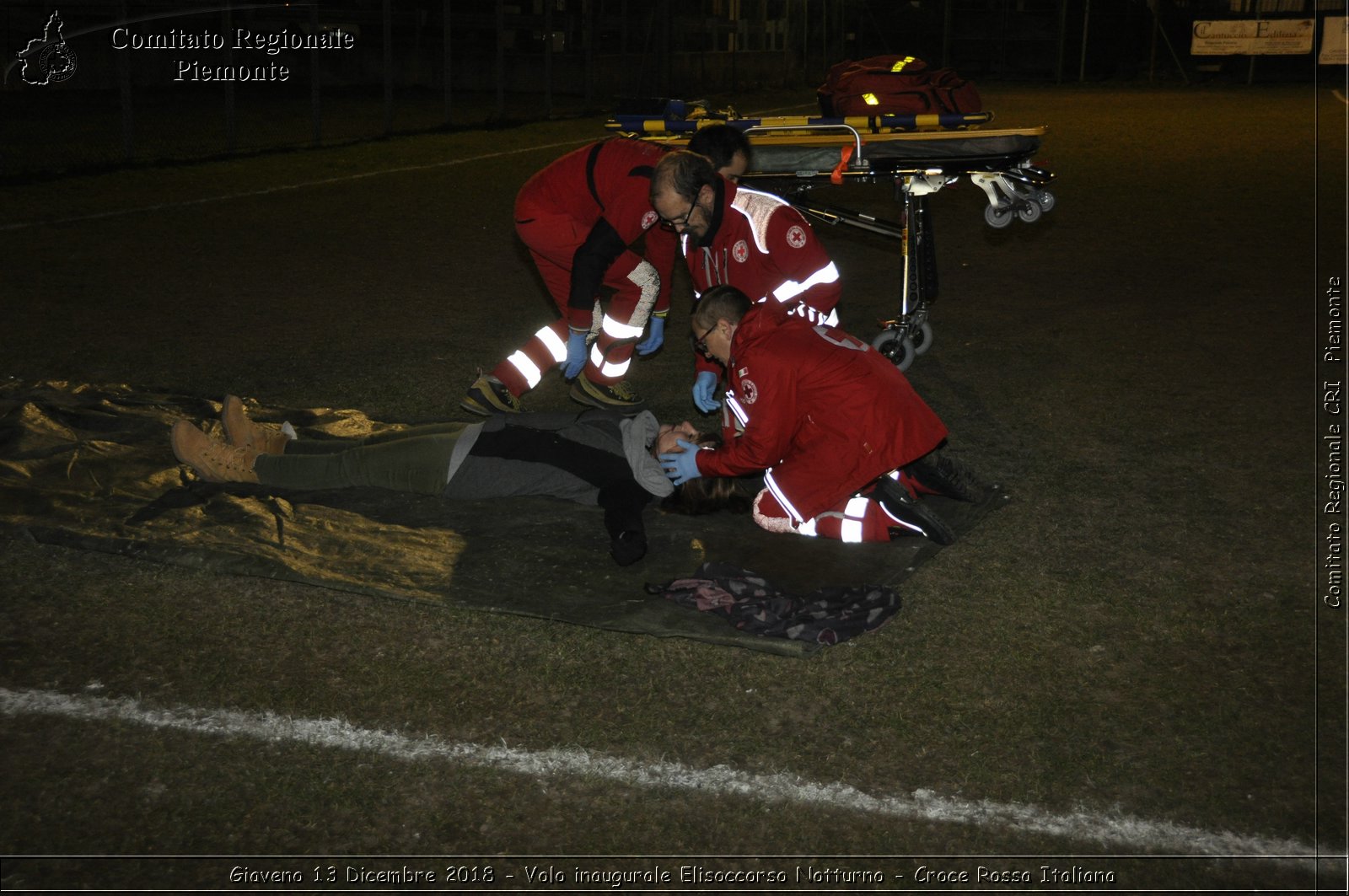 Giaveno 13 Dicembre 2018 - Volo inaugurale Elisoccorso Notturno - Croce Rossa Italiana- Comitato Regionale del Piemonte