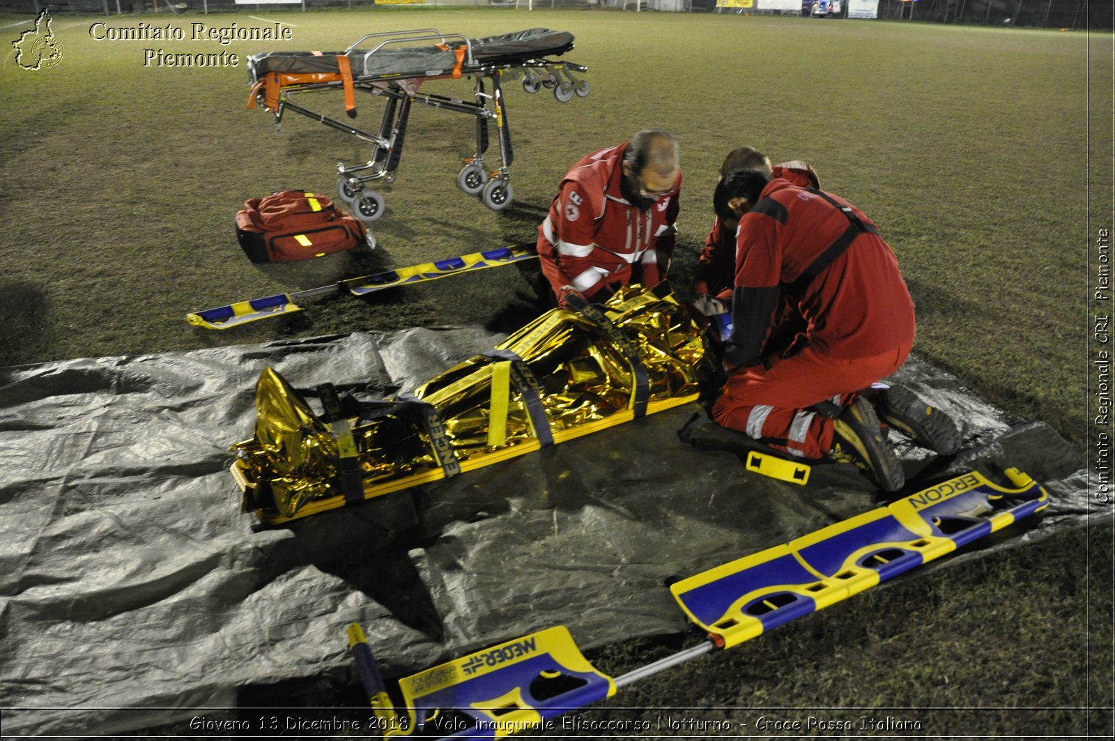 Giaveno 13 Dicembre 2018 - Volo inaugurale Elisoccorso Notturno - Croce Rossa Italiana- Comitato Regionale del Piemonte