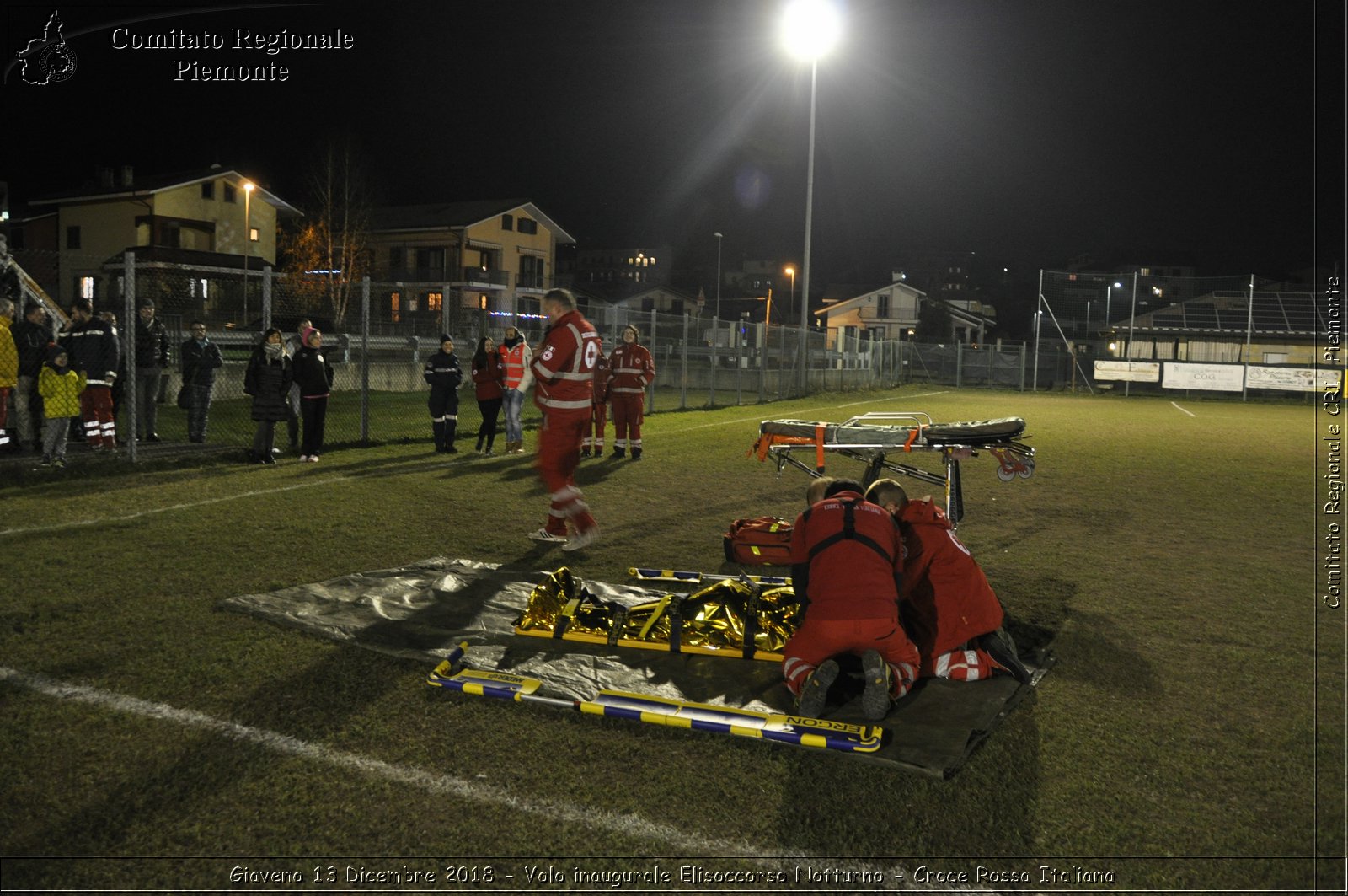 Giaveno 13 Dicembre 2018 - Volo inaugurale Elisoccorso Notturno - Croce Rossa Italiana- Comitato Regionale del Piemonte