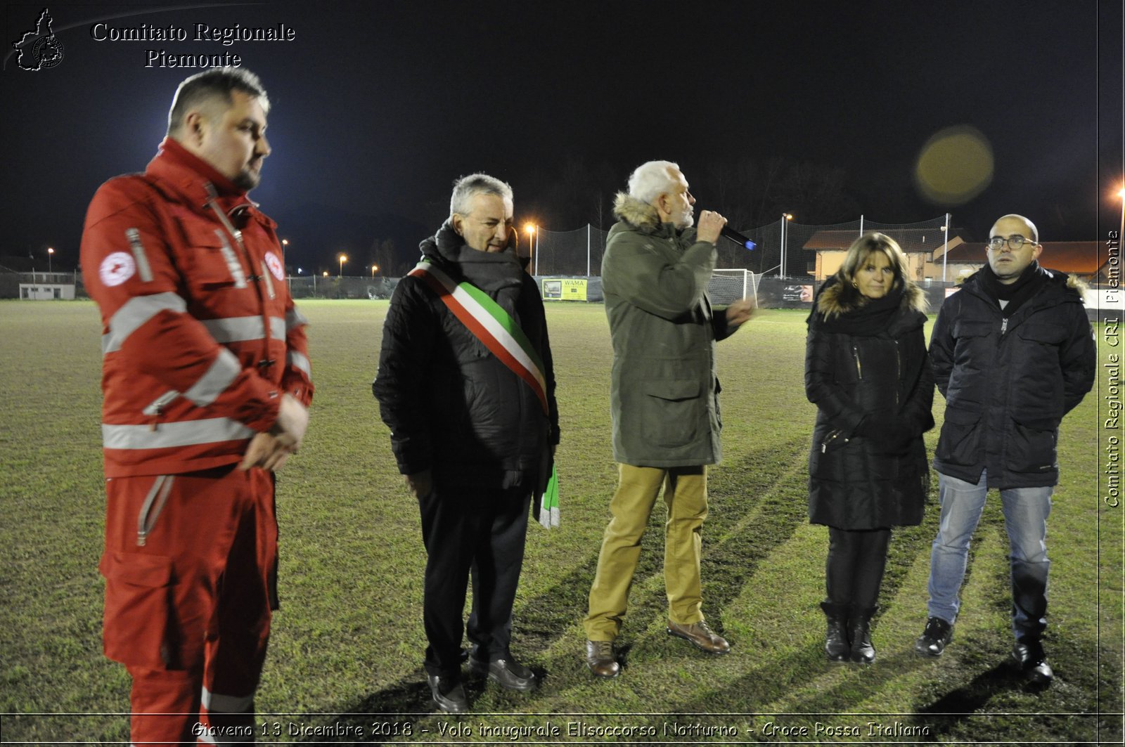 Giaveno 13 Dicembre 2018 - Volo inaugurale Elisoccorso Notturno - Croce Rossa Italiana- Comitato Regionale del Piemonte