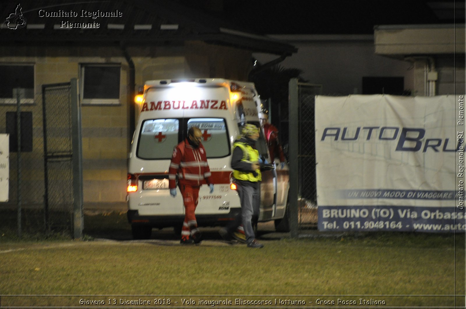 Giaveno 13 Dicembre 2018 - Volo inaugurale Elisoccorso Notturno - Croce Rossa Italiana- Comitato Regionale del Piemonte