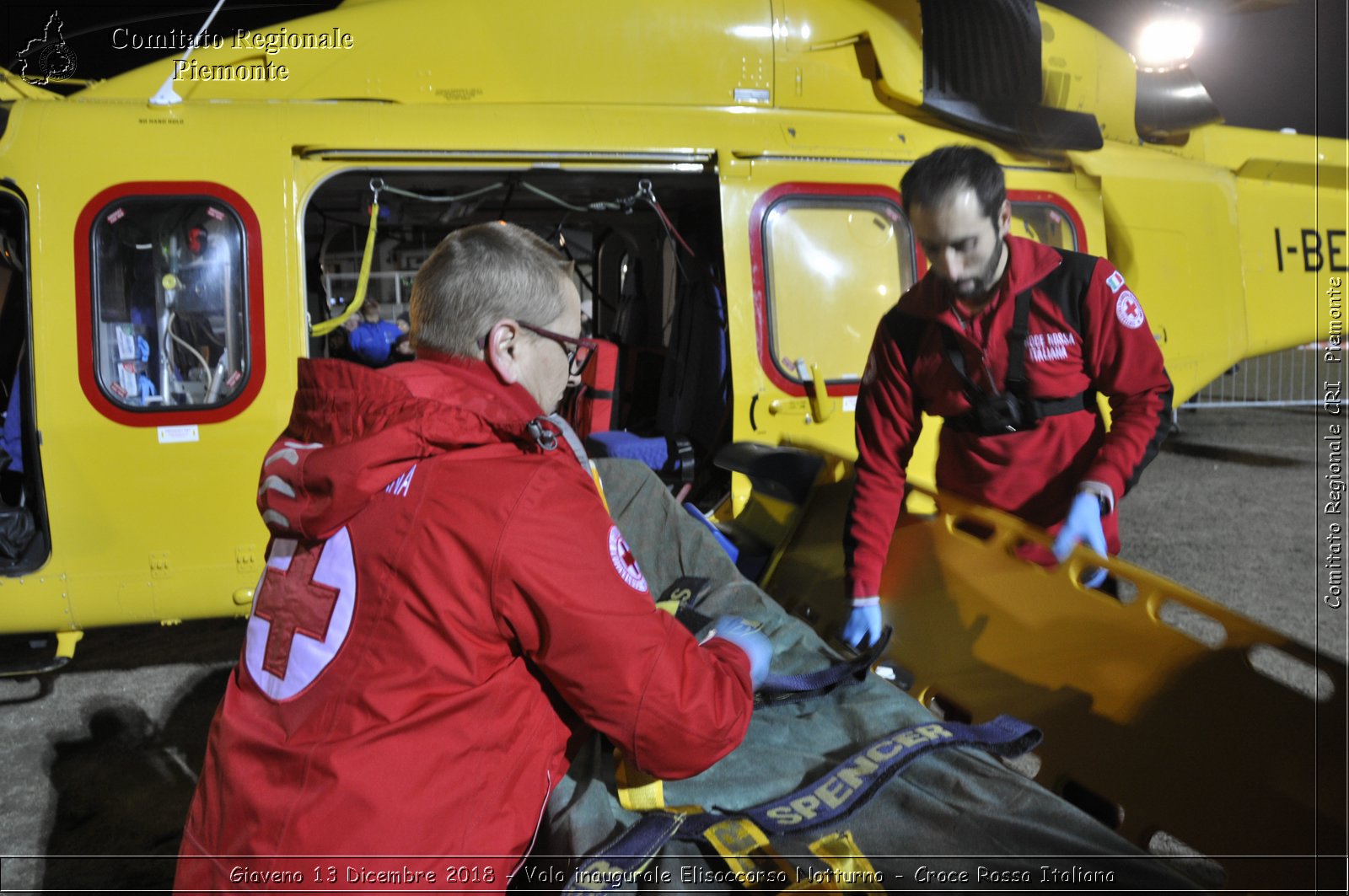 Giaveno 13 Dicembre 2018 - Volo inaugurale Elisoccorso Notturno - Croce Rossa Italiana- Comitato Regionale del Piemonte