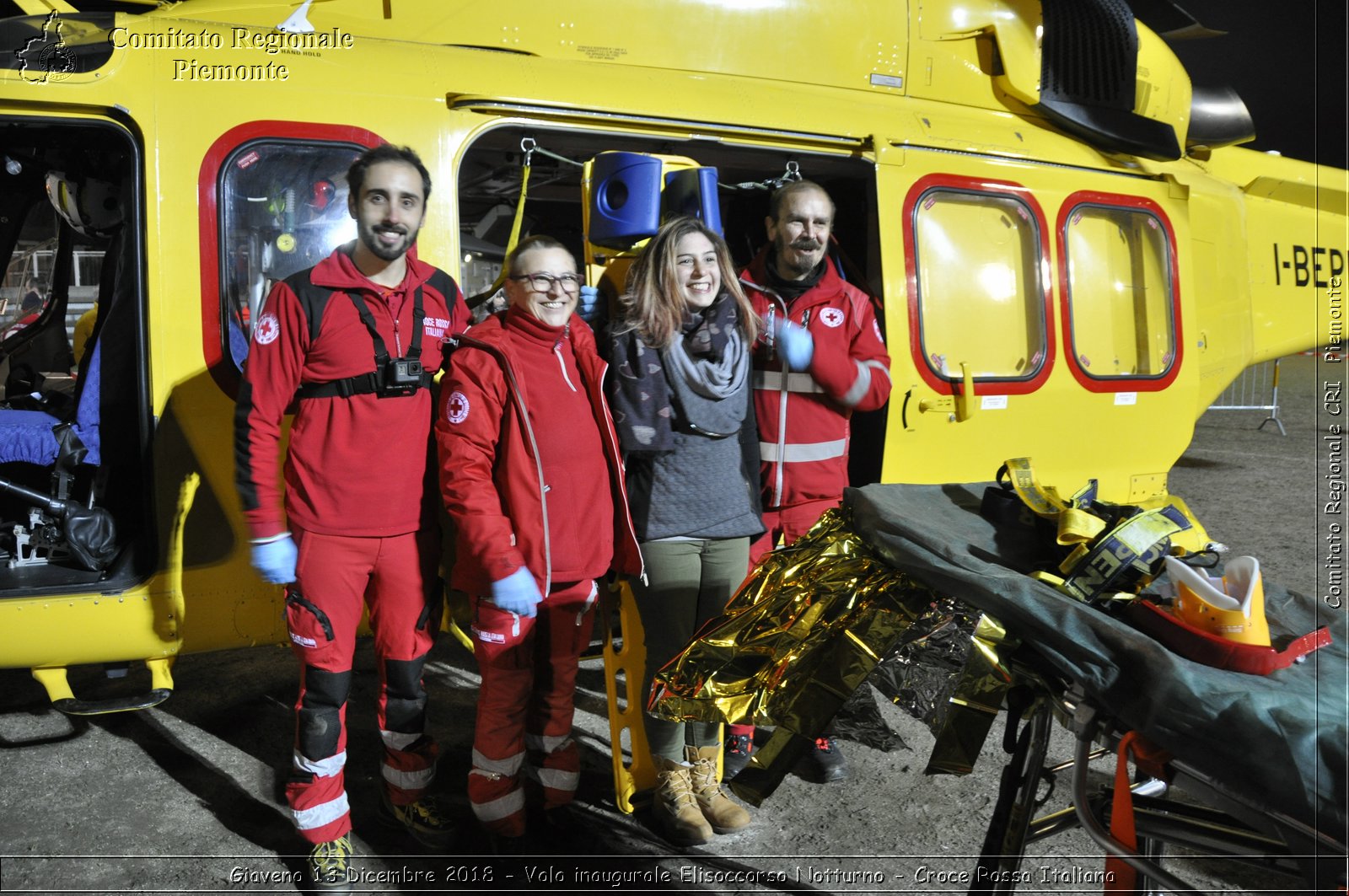 Giaveno 13 Dicembre 2018 - Volo inaugurale Elisoccorso Notturno - Croce Rossa Italiana- Comitato Regionale del Piemonte