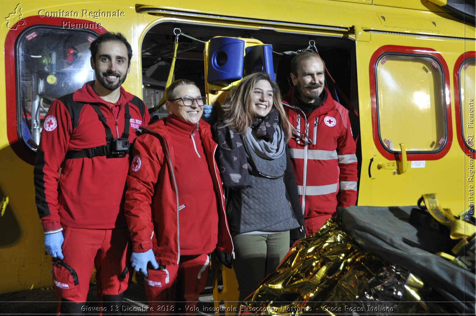 Giaveno 13 Dicembre 2018 - Volo inaugurale Elisoccorso Notturno - Croce Rossa Italiana- Comitato Regionale del Piemonte