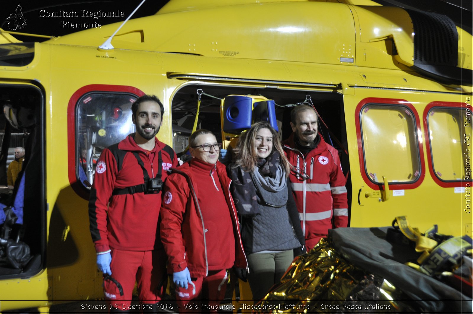 Giaveno 13 Dicembre 2018 - Volo inaugurale Elisoccorso Notturno - Croce Rossa Italiana- Comitato Regionale del Piemonte