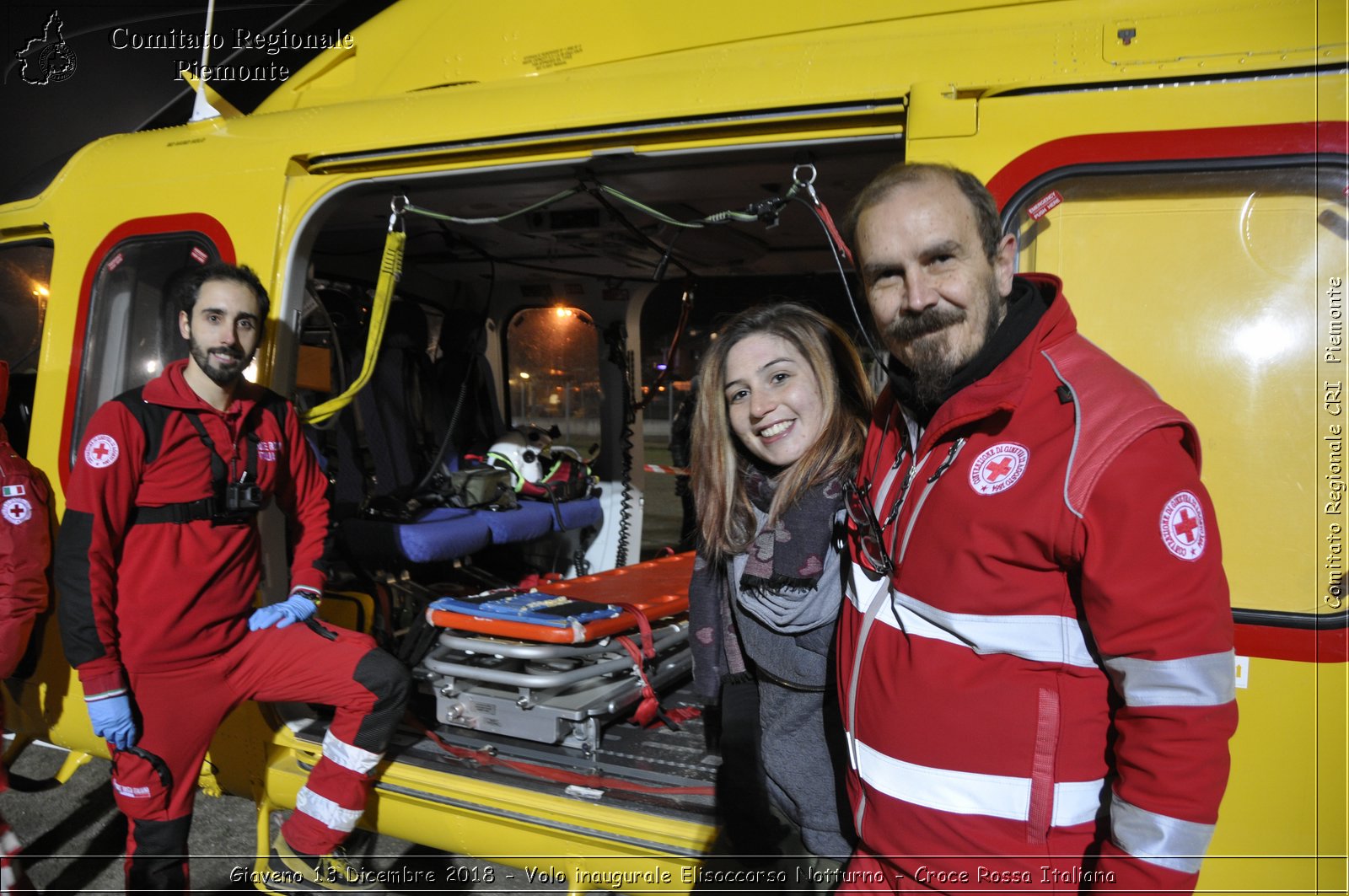 Giaveno 13 Dicembre 2018 - Volo inaugurale Elisoccorso Notturno - Croce Rossa Italiana- Comitato Regionale del Piemonte