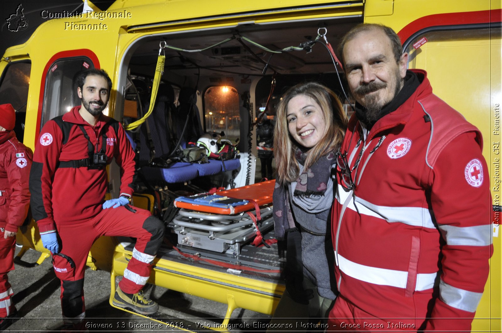 Giaveno 13 Dicembre 2018 - Volo inaugurale Elisoccorso Notturno - Croce Rossa Italiana- Comitato Regionale del Piemonte