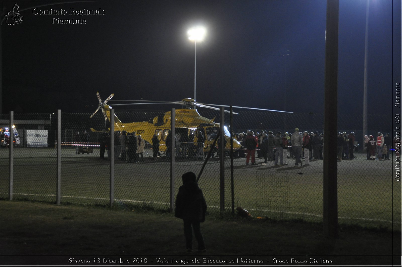 Giaveno 13 Dicembre 2018 - Volo inaugurale Elisoccorso Notturno - Croce Rossa Italiana- Comitato Regionale del Piemonte