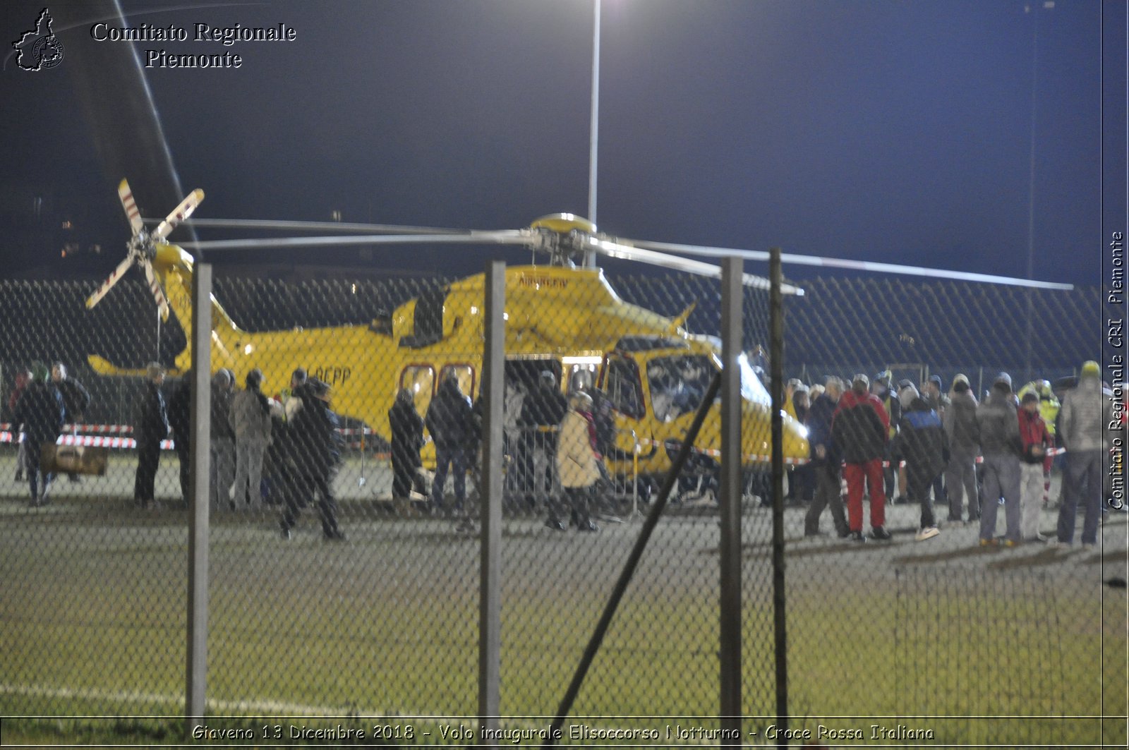 Giaveno 13 Dicembre 2018 - Volo inaugurale Elisoccorso Notturno - Croce Rossa Italiana- Comitato Regionale del Piemonte