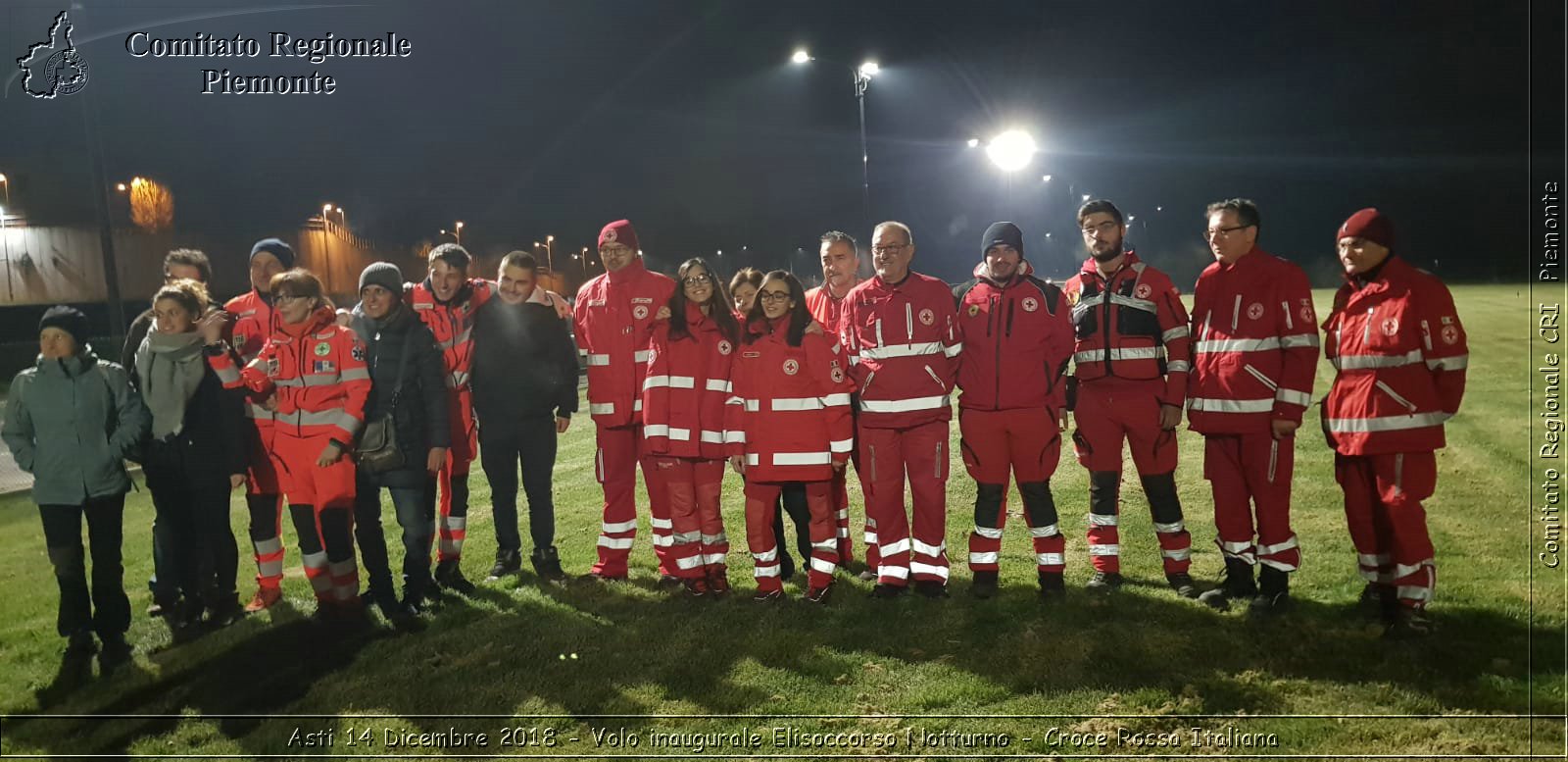 Asti 14 Dicembre 2018 - Volo inaugurale Elisoccorso Notturno - Croce Rossa Italiana- Comitato Regionale del Piemonte