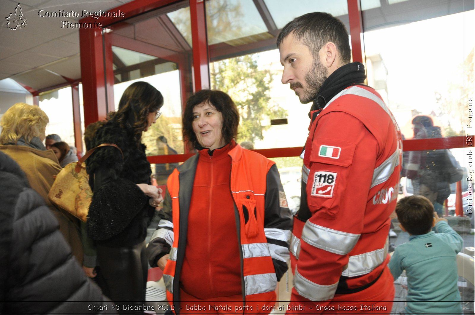 Chieri 23 Dicembre 2018 - Babbo Natale porta i dono ai bimbi - Croce Rossa Italiana- Comitato Regionale del Piemonte