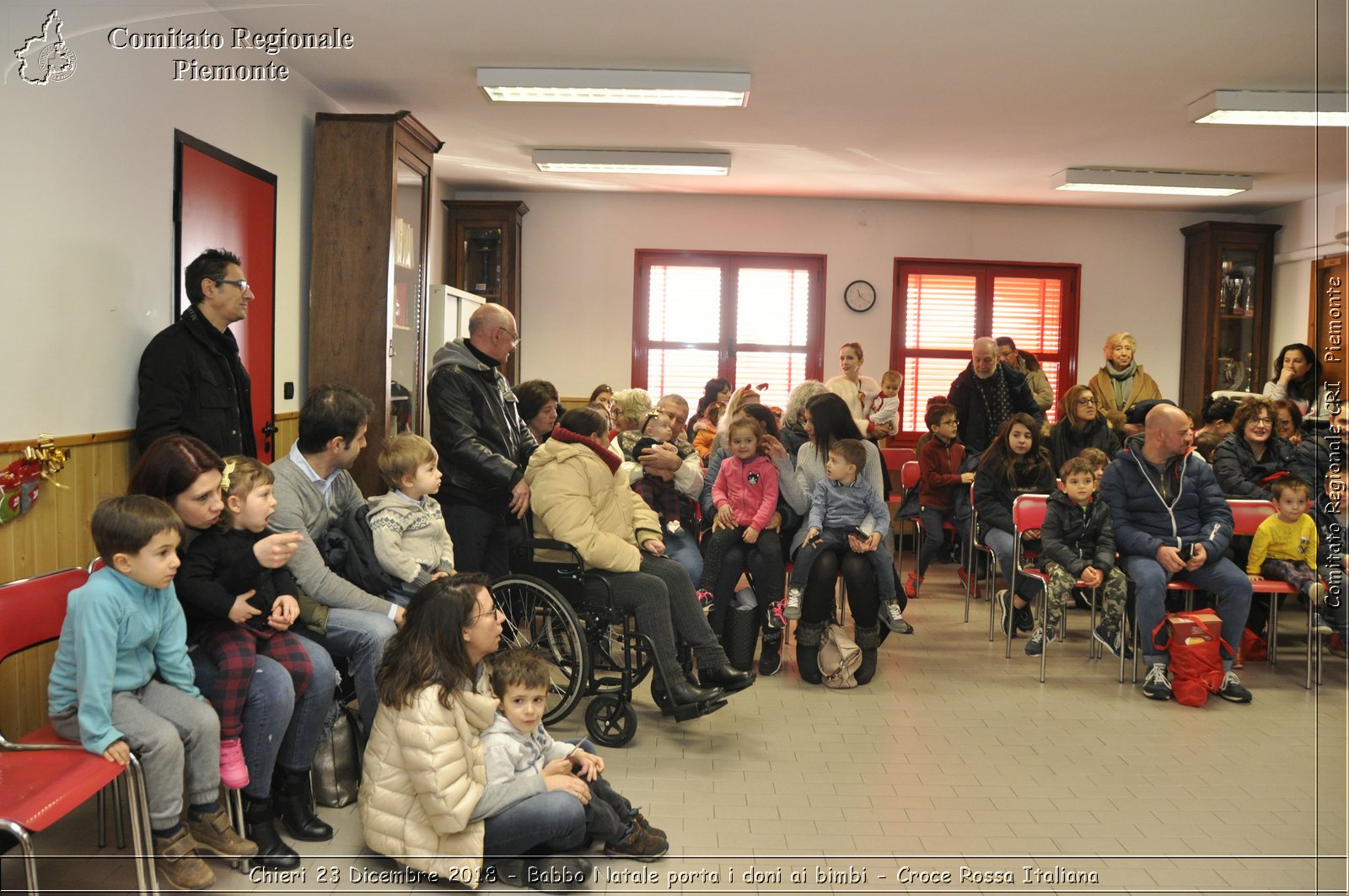 Chieri 23 Dicembre 2018 - Babbo Natale porta i dono ai bimbi - Croce Rossa Italiana- Comitato Regionale del Piemonte