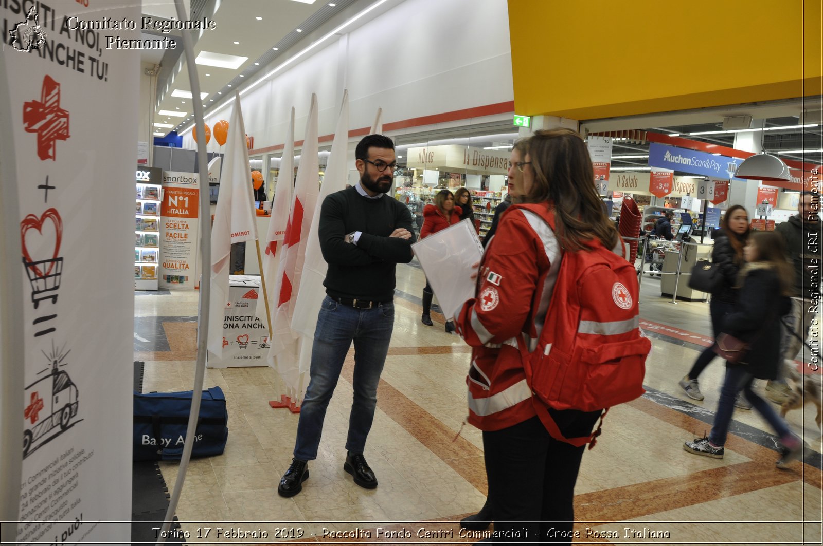 Torino 17 Febbraio 2019 - Raccolta Fondi Centri Commerciali - Croce Rossa Italiana - Comitato Regionale del Piemonte