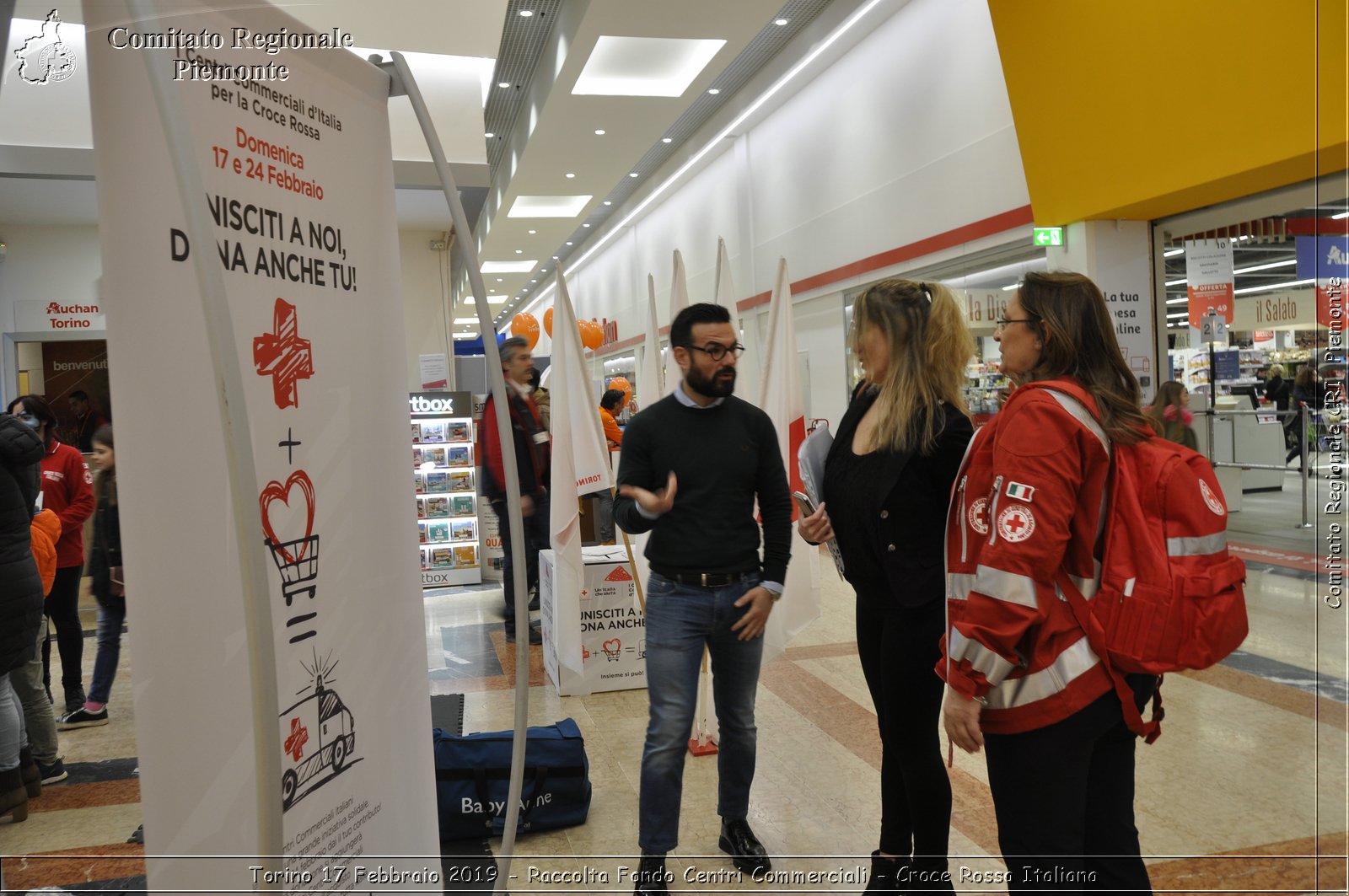 Torino 17 Febbraio 2019 - Raccolta Fondi Centri Commerciali - Croce Rossa Italiana - Comitato Regionale del Piemonte