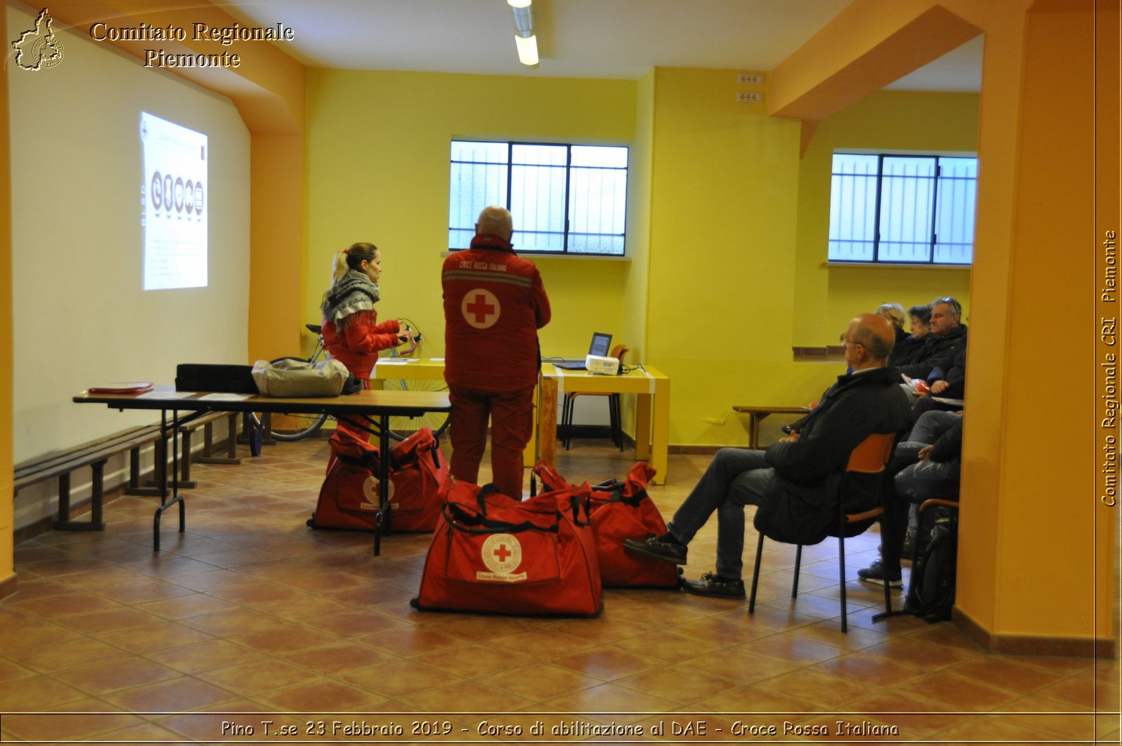 Pino T.se 23 Febbraio 2019 - Corso di abilitazione al DAE - Croce Rossa Italiana - Comitato Regionale del Piemonte